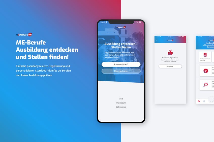 ME-Berufe-App - Ausbildung entdecken und Stellen finden